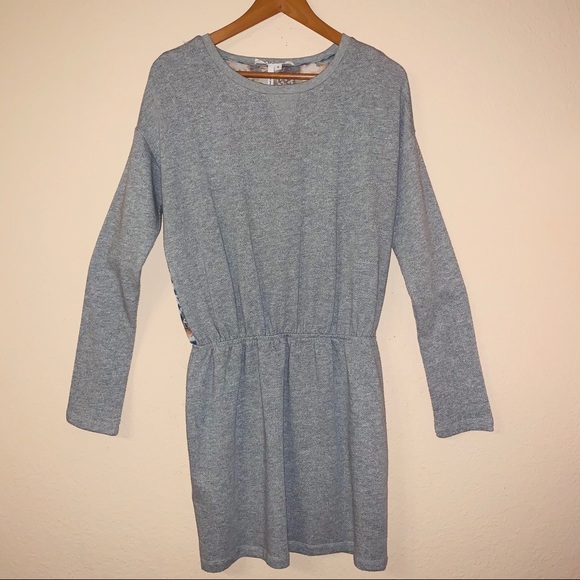 BCBGeneration Grey Sheer Back Sweatshirt Dress Med - Picture 1 of 11